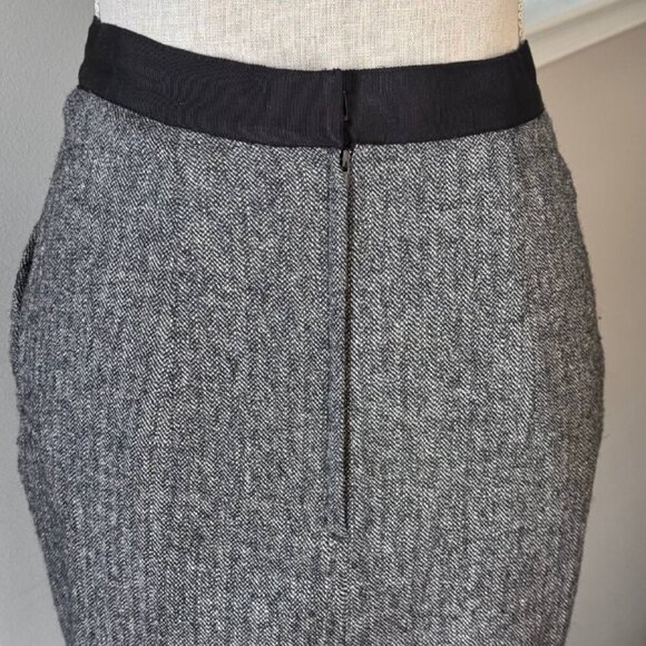 H&M Lace Detail Wool-Blend Skirt With Pockets - Size 6 - Picture 4 of 8